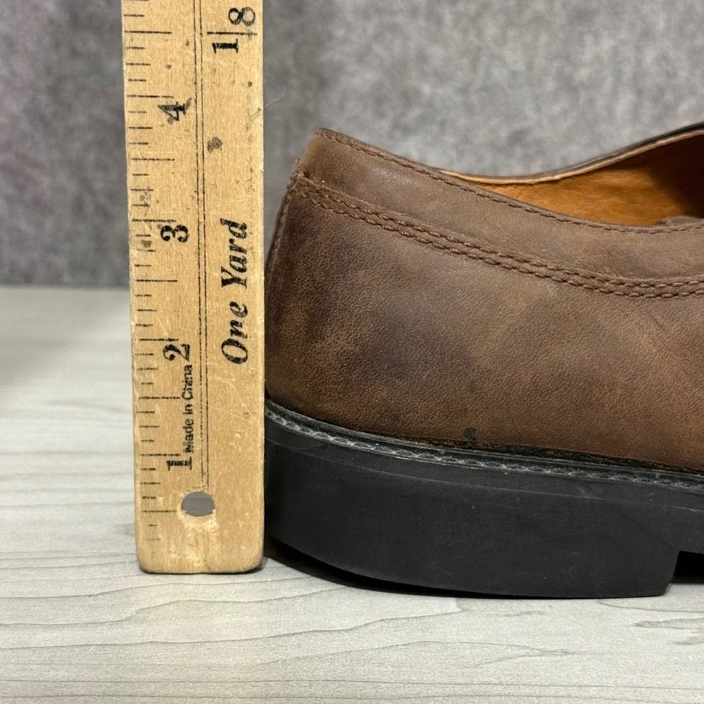 Nunn Bush Mens Brown Leather Moc Toe Oxford Dress Shoes 9.5‎